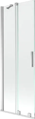 Sprchové dvere MEXEN/S - Velar Dvojkrídlová posuvná vaňová zástena 70 x 150, transparent, chróm 896-070-000-01-01
