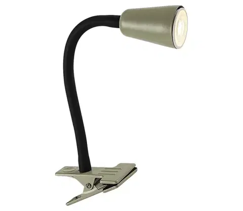 Lampy Rabalux 74092 - Stolná lampa s klipom ALDO 1xGU10/7W/230V khaki 74092