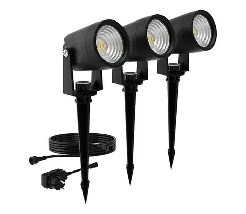 Záhradné lampy Philips -SADA 3x LED Vonkajšie svietidlo GARDENLINK REUEL LED/1,5W/230V 2700K IP44 8720169386976