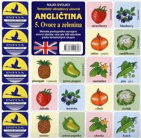 Gramatika a slovná zásoba Najdi dvojici - Angličtina - 5. Ovoce a zelenina - Kolektív autorov