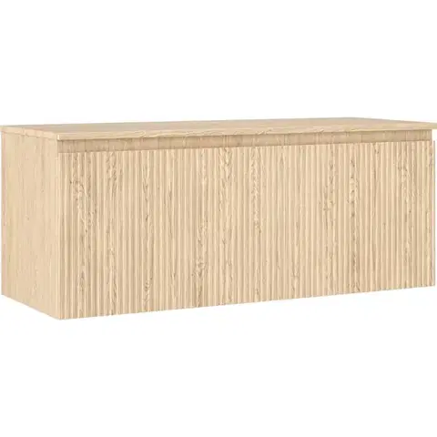 Kúpeľňový nábytok MEXEN/S - Rivel kúpeľňová skrinka pod umývadlo 120 cm s doskou, 1 šuplík, reliéf, dub 91A20-12047-1-BFC81