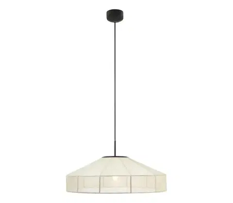 Svietidlá Markslöjd 108955 - Závesné svietidlo na lanku ALIA 1xE27/60W/230V priemer 57 cm krémová/čierna 108955