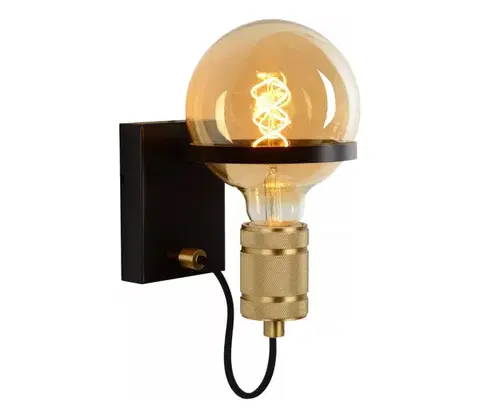 Svietidlá Lucide 30271/01/30 - Nástenná lampa OTTELIEN 1xE27/60W/230V čierna 30271/01/30