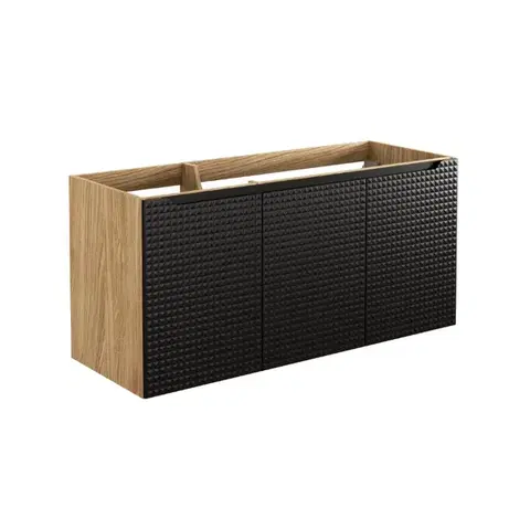 Skrinky do kúpeľne ArtCom Skrinka pod umývadlo LUXOR Black 82-120-3D | 120 cm s dvierkami