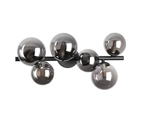 Svietidlá Ideal Lux - LED prísadený luster PERLAGE 6xG9/3W/230V 49 cm čierna/dymová 309262