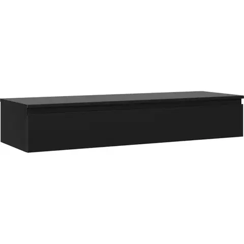 Kúpeľňový nábytok MEXEN/S - Orio kúpeľňová skrinka pod umývadlo 140 cm s doskou, 1 šuplík, čierna mat 91A10-14023-1-BFC71