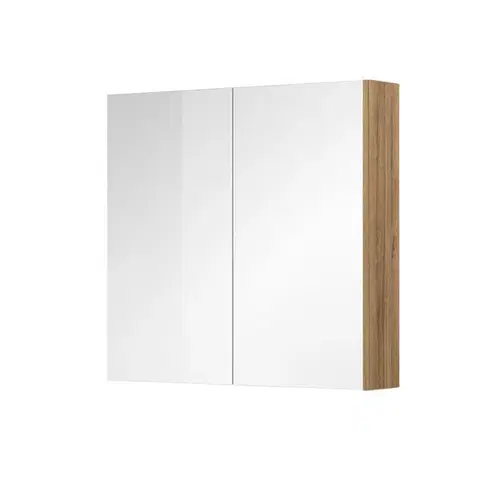 Kúpeľňový nábytok Mereo Kúpeľňová galerka 80 cm, zrkadlová skrinka, dub Riviera CN717GRN