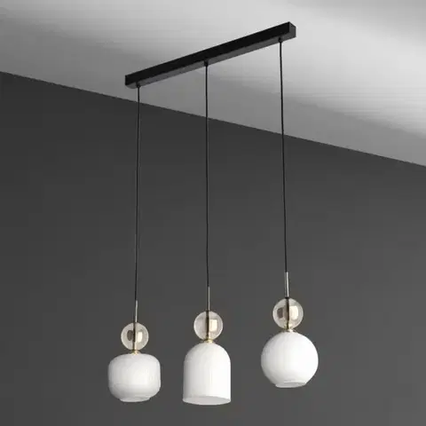 Lampy do obývačky Luster SOPHIA COGNAC WHITE 11591 LW3