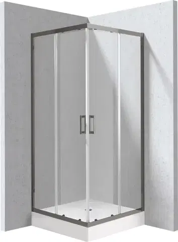 Sprchovacie kúty DEANTE - Funkia Evo štvorcový kút s vaničkou, 80x80 cm KYCZD088P