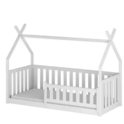 Detské postele Posteľ Domček Bodzio 90x200 biela