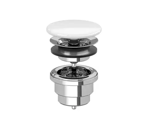 Svietidlá Villeroy & Boch 68080001 - Výpusť umývadla keramika/lesklý chróm 68350001