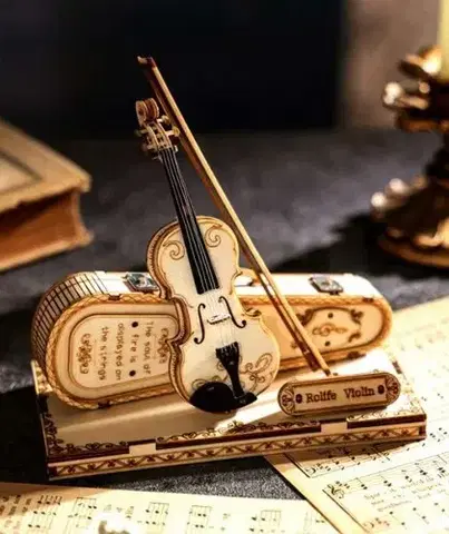 3D puzzle 3D Creative Drevené 3D puzzle Husle