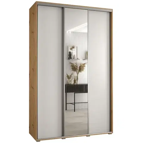 Šatníkové skrine Skriňa 45 Canaris 3 150 artisan/biela/silver