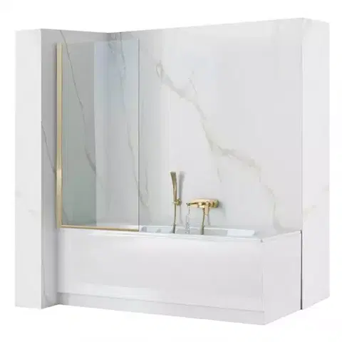 Vaňové zásteny Vaňová zástena Elegant Gold 80x140