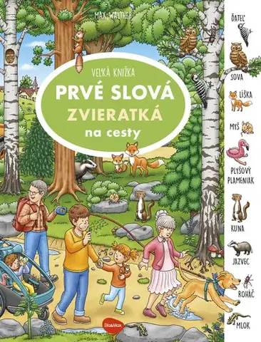 Leporelá, krabičky, puzzle knihy Na cesty – Veľká knižka ZVIERATKÁ – PRVÉ SLOVÁ - Max Walther