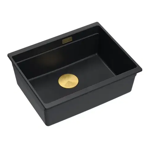 Kuchynské drezy Quadron Quadron - Granitový drez Logan 100 Black Čierny HQJ6045U7_BLM_U
