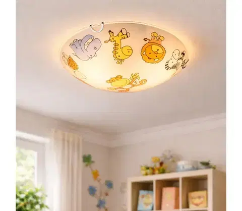 Svietidlá Globo 40607 - Detské stropné svietidlo KIDDY 2xE27ILLU/60W/230V 40607