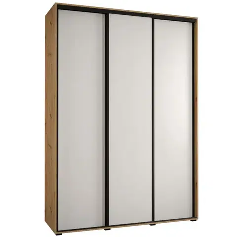 Šatníkové skrine Skriňa 45 Canaris 1 200 artisan/biela/čierna