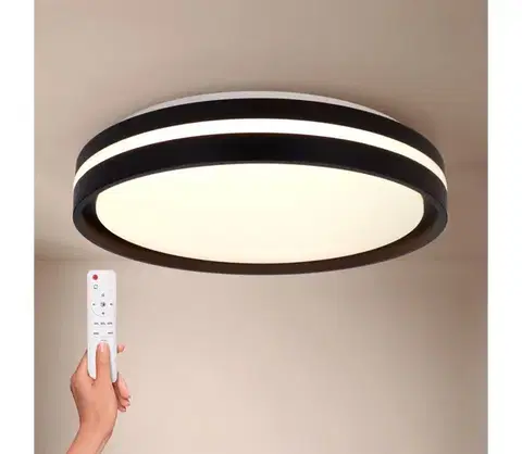 Svietidlá BRILAGI - LED Stmievateľné svietidlo NAOMI LED/48W/230V 3000-6500K pr. 39 cm čierna+DO WO800-OEM28-40