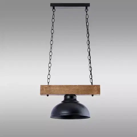 Lampy do obývačky Luster W-DR 1226/1 WOOD/CHAIN LW1