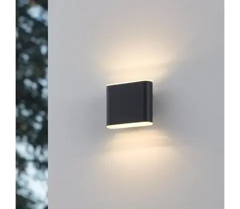 LED osvetlenie Eglo 901025 - LED Vonkajšie nástenné svietidlo GRUTTI 2xLED/2,9W/230V IP65 901025