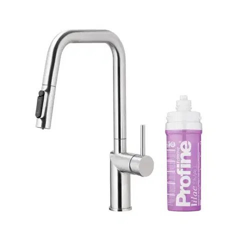 Kuchynské drezy KFA KFA - Batéria drezová DUERO PURE STYLE výsuvná s filtráciou nerez 6623-315-22