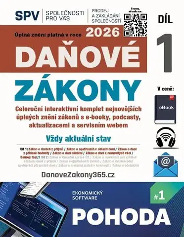 Dane, účtovníctvo Daňové zákony 2026 (Díl 1.)
