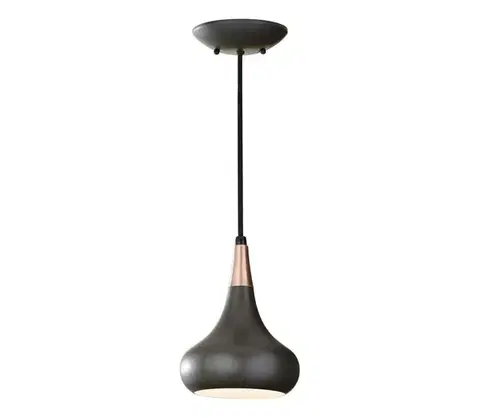 Svietidlá Elstead Feiss FE-BESO-P-S-DBZ - Závesný luster BESO na lanku 1xE27/60W/230V, pr. 17,9 cm, čierna/medená FE-BESO-P-S-DBZ