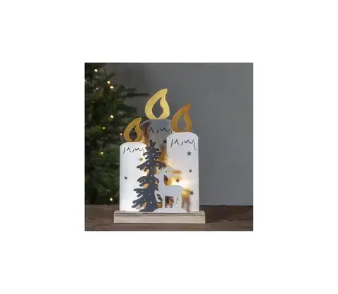Vianočné dekorácie Eglo 411289 - LED Vianočná dekorácia FAUNA 10xLED/0,03W/2xAA 270-79