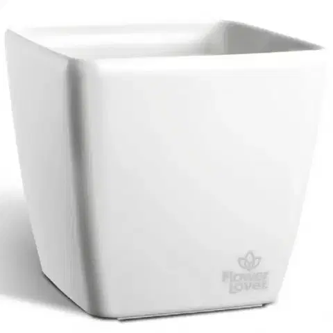 Záhrada Obal na kvetináč  Quadrato Easy 24 cm biela