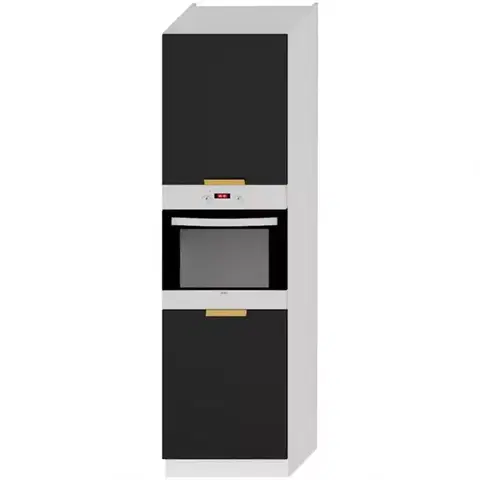 Kuchynské skrinky stojace Kuchynská skrinka Denis d60pk 2133 pl čierna mat/biela