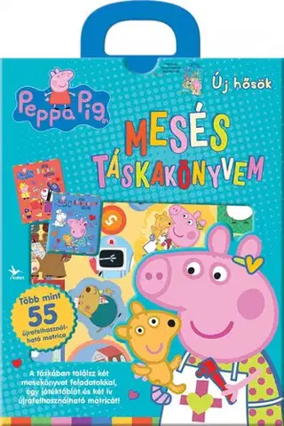 Nalepovačky, vystrihovačky, skladačky Peppa Pig - Mesés táskakönyvem - Új hősök