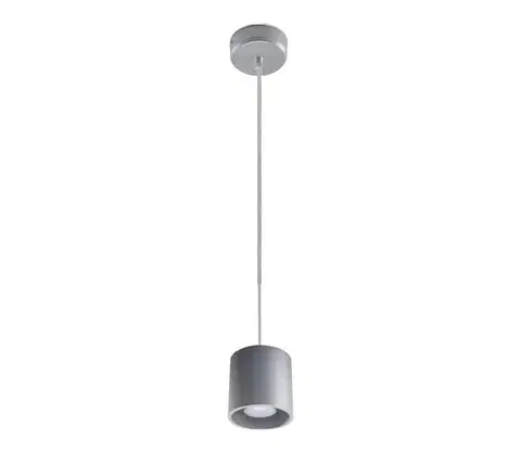 Svietidlá  Luster na lanku ORBIS 1 1xGU10/40W/230V šedá SL.0052