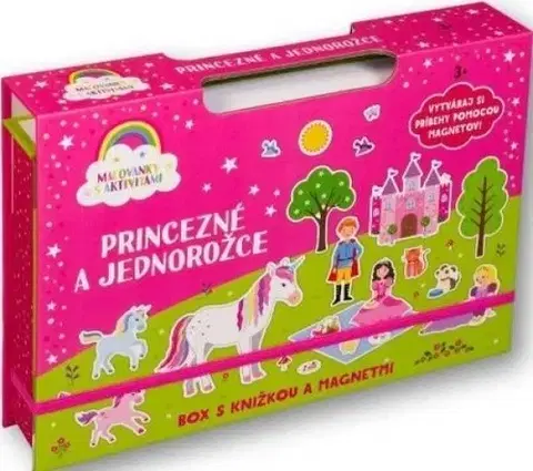 Pre deti a mládež - ostatné Princezné a jednorožce - Box s knižkou a magnetmi