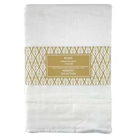Hotové závesy na páske Záves na páske Blanc 135x250 biela Merkury Home