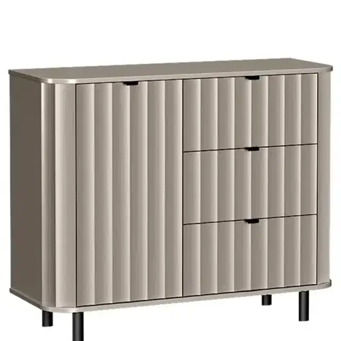 Komody so zásuvkami a dvierkami Komoda Novado 3nv 110 Clay Gray