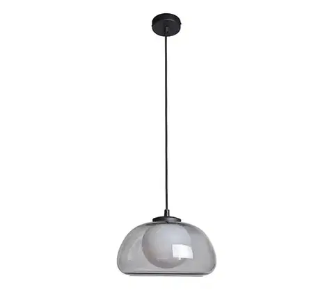 Svietidlá  PND-54637-1-BK-SG -Závesný luster na lanku AINALE 1xG9/7W/230V čierna/dymovo čierna PND-54637-1-BK-SG