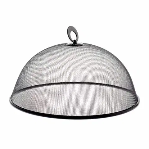 Podnosy a tácky Kovový poklop na potraviny pr. 30 cm, čierna