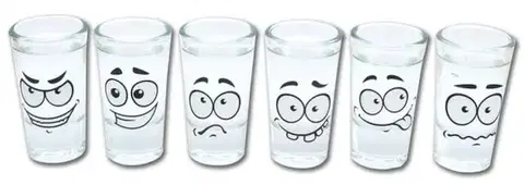 Poháre Kinekus Pohár FUNNY, objem 25ml, sada 6ks