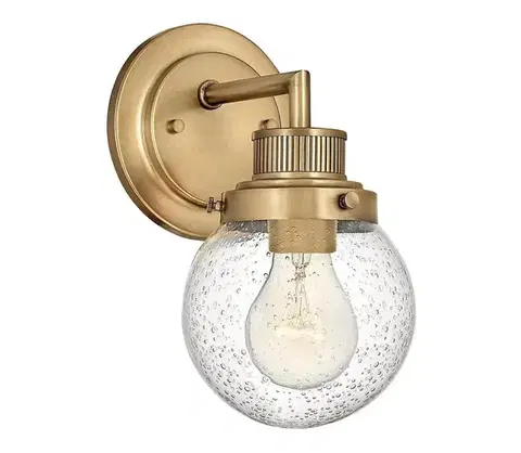 Svietidlá Elstead Quintiesse QN-POPPY1-HB-BATH - Kúpeľňové nástenné svietidlo POPPY 1xE27/60W/230V IP44 zlaté QN-POPPY1-HB-BATH