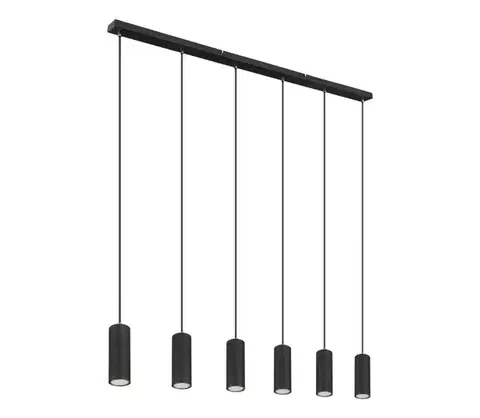 Svietidlá Globo 57911-6HB - Závesný luster ROBBY na lane 6×GU10/35W/230V 57911-6HB