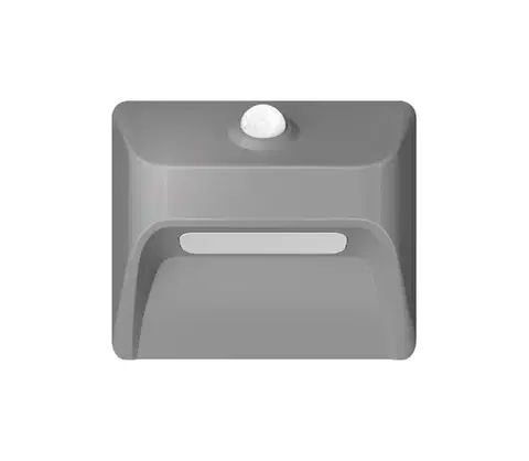 Svietidlá  08309L - LED nabíjateľné schodové svietidlo so senzorom STEP LIGHT 0,3W/3,7V 2200 mAh IP53 sivá 08309L