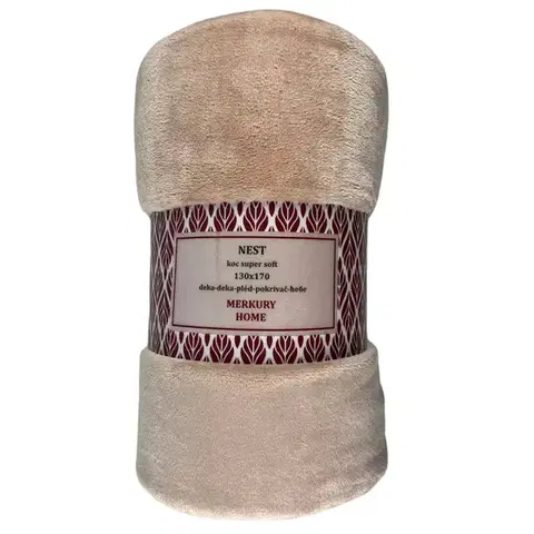 Ozdobné prikrývky Deka Nest Super Soft svetloružová 130x170 Merkury Home