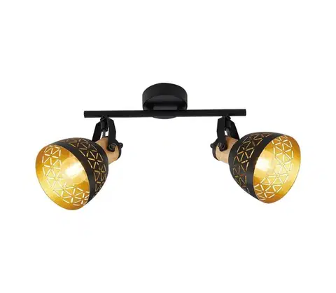 Svietidlá Prezent  - Bodové svietidlo MESCALA 2xE14/40W/230V čierna 