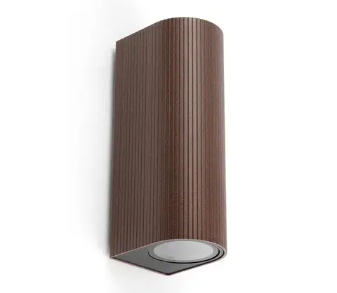 Svietidlá FARO Barcelona FARO 70329 - Vonkajšie nástenné svietidlo ESTELA 2xGU10/5W/230V IP65 hnedé 70329