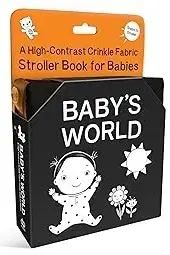 Leporelá, krabičky, puzzle knihy Baby's World: A High-Contrast Crinkle Fabric Stroller Book for Babies - Jannie Ho