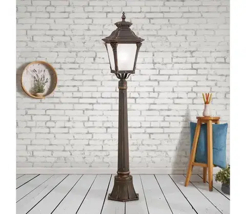 Záhradné lampy Orion - Vonkajšia lampa AIKO 1xE27/60W/230V 115 cm IP23 bronz/patina AL 11-1140/1 Patina