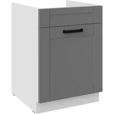 Kuchynské skrinky stojace Kuchynská skrinka Luna dustgrey/biely 60ZL 1S BB