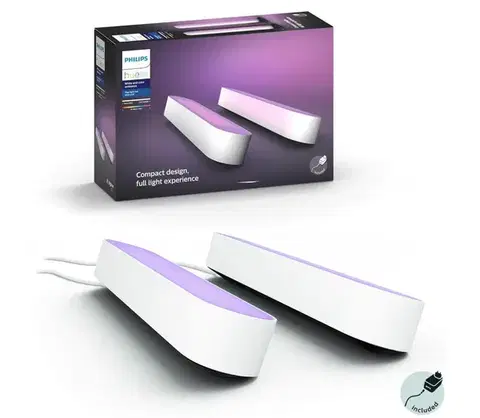 LED osvetlenie Philips - SADA 2x LED RGB Stmievateľná stolná lampa Hue AMBIANCE LED/6W/230V biela 78202/1E/P7
