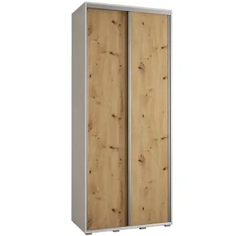 Šatníkové skrine Skriňa 45 Canaris 12 100 biela/artisan/silver